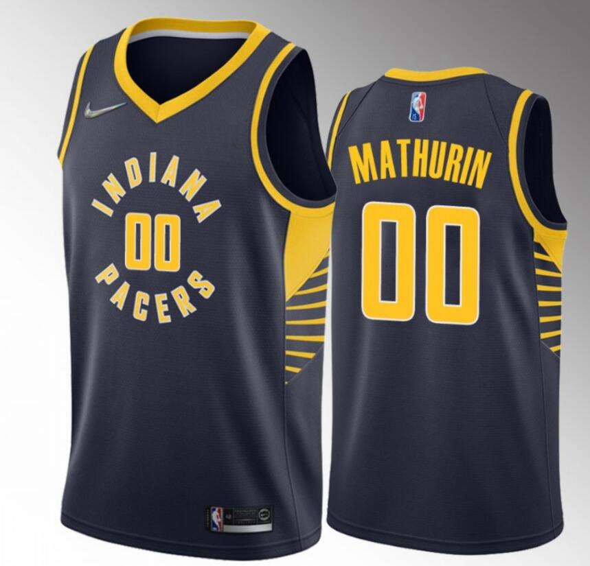 Men Indiana Pacers #00 Bennedict Mathurin navy blue Nike Dri FIT Swingman NBA Jersey->chicago blackhawks->NHL Jersey